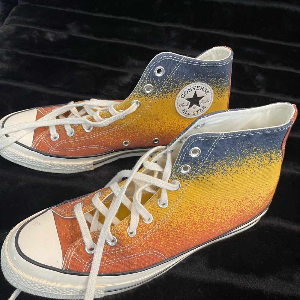Converse Gradient Orange and Blue High-Top Sneakers